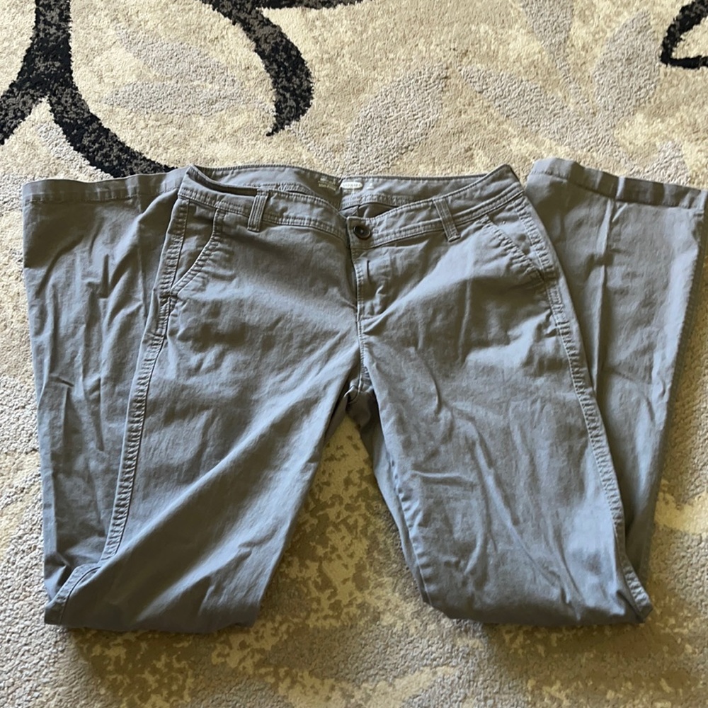 Grey bootcut work pants